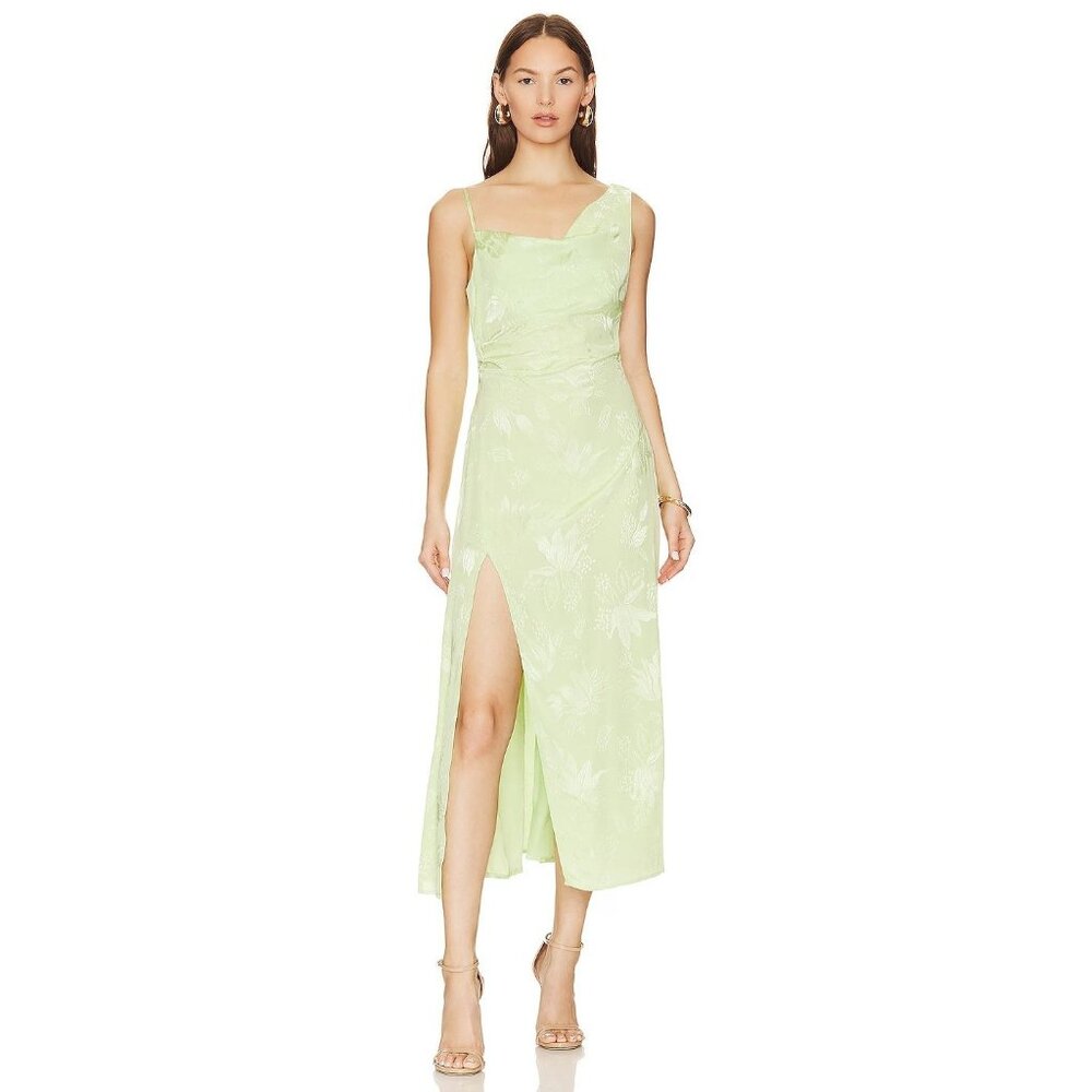 For Love & Lemons Ilana Midi Dress in Green XSmall Womens Rayon Floral